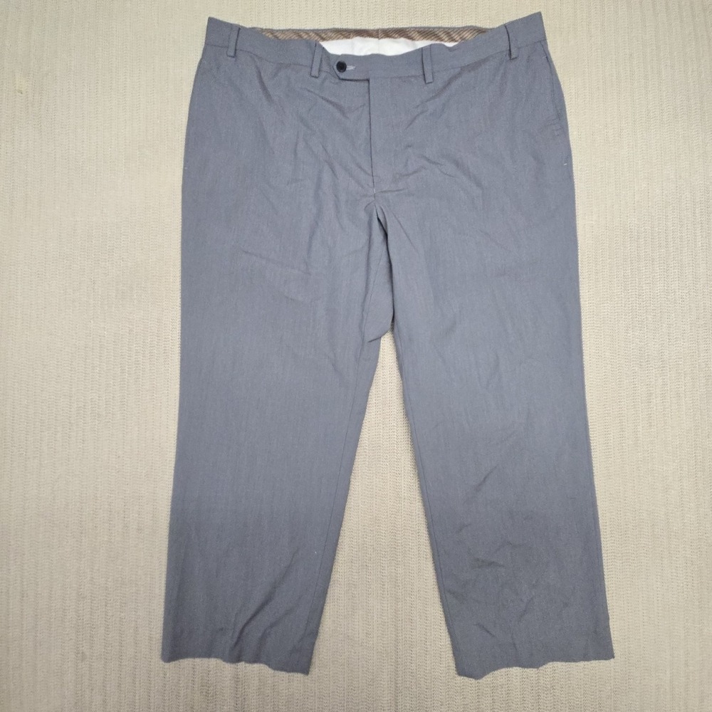 Lauren Ralph Lauren Pants Mens 44x28 Gray Stretch Flat Front Dress Slacks